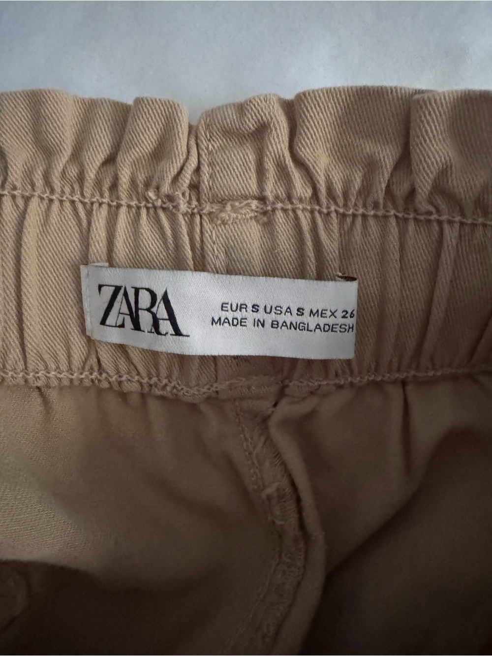 NWT Zara women’s Tan Drawstring Casual Pants - Picture 6 of 13